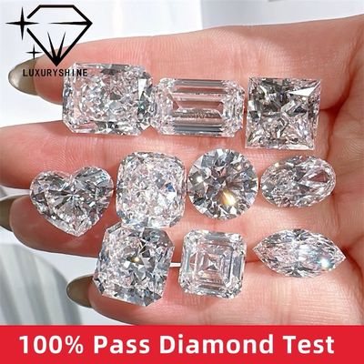 Quality LuxuryShine VVS-VS Asscher Shape Lab Grown Diamond 0.1-10CT D-F Color white diamond With IGI Certificate 3EX Cut Stones factory