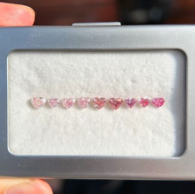 Quality LuxuryShine Pink / Yellow / Green Heart Cut Lab Grown Diamond VVS-VS Real Diamonds & Wedding Jewelry & Customized Jewelry factory