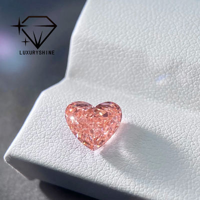 Quality LuxuryShine Pink / Yellow / Green Heart Cut Lab Grown Diamond VVS-VS Real Diamonds & Wedding Jewelry & Customized Jewelry factory