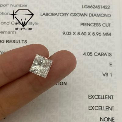 Quality LuxuryShine Princess Cut Lab Grown Diamond D-F Color VVS-VS With IGI Certificate Excellent Cut Wedding diamonds Wholesale factory