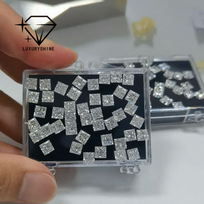 Quality LuxuryShine Princess Cut Lab Grown Diamond D-F Color VVS-VS With IGI Certificate Excellent Cut Wedding diamonds Wholesale factory