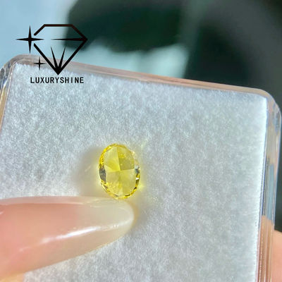 Quality LuxuryShine VVS-VS Fancy Yellow/Light Yellow/Fancy Intense/Vivid Yellow Lab Grown Diamond  1CT 2CT 3CT 4CT 5CT Oval Excellent Cut With Certificate & Customized jewelry factory