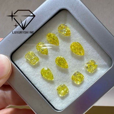 Quality LuxuryShine VVS-VS Fancy Yellow/Light Yellow/Fancy Intense/Vivid Yellow Lab Grown Diamond  1CT 2CT 3CT 4CT 5CT Oval Excellent Cut With Certificate & Customized jewelry factory