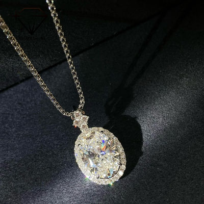 Quality 18K Gold Oval Lab Grown Diamond Pendant VVS1-VS1 0.3-3.0ct factory