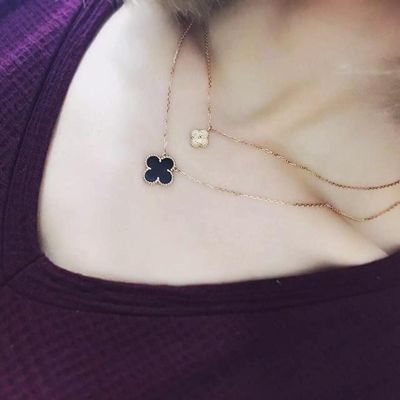 Quality Van Cleef Arpels Luxury Gold Jewelry Sweet Alhambra Pendant Yellow Gold Mother Of Pearl factory