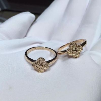 Quality VCARO8DE00 Van Cleef And Arpels Jewelry Sweet Alhambra Ring Rose / 18k Gold factory