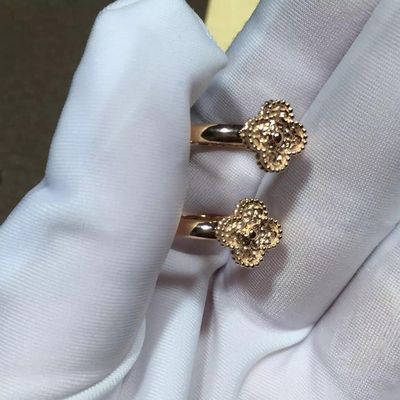 Quality VCARO8DE00 Van Cleef And Arpels Jewelry Sweet Alhambra Ring Rose / 18k Gold factory