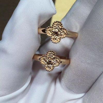 Quality VCARO8DE00 Van Cleef And Arpels Jewelry Sweet Alhambra Ring Rose / 18k Gold factory