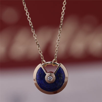 Quality Xs Model Yellow Gold Amulette De Necklace With Lapis Lazuli Diamond factory