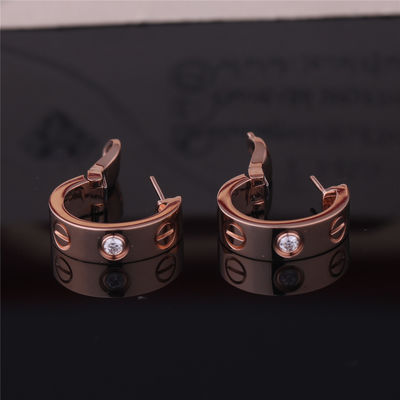 Quality B8022900 18K Gold Jewelry Gold Love Knot Earrings With Diamonds factory
