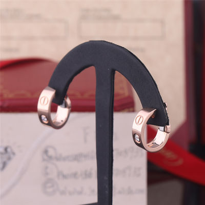 Quality B8022900 18K Gold Jewelry Gold Love Knot Earrings With Diamonds factory