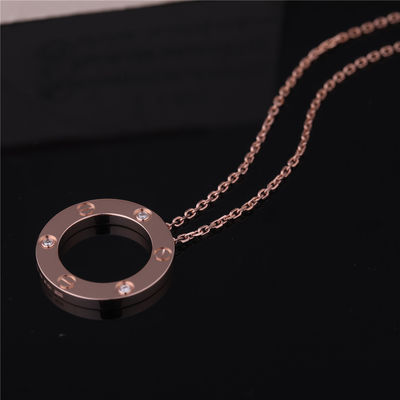Quality B7014500 Luxury Jewelry Love Necklace 3 Diamonds Yellow Gold factory