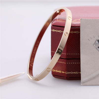Quality B6047517 Plain Thin Gold Love Bracelet Sm 18K Yellow Gold factory