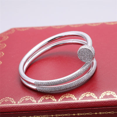 Quality Jewelry Juste Un Clou Bracelet In 18k White Gold with Full Paved Diamonds factory