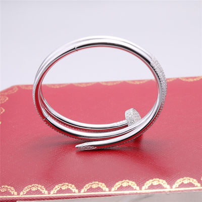 Quality Jewelry Juste Un Clou Bracelet In 18k White Gold with Full Paved Diamonds factory