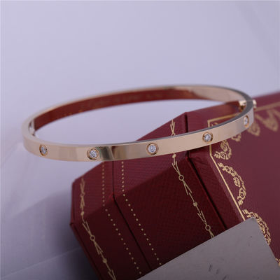 Quality Small Model 10 Diamonds In 18k Yellow Gold Love Bracelet B6047817 factory