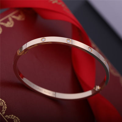 Quality Small Model 10 Diamonds In 18k Yellow Gold Love Bracelet B6047817 factory