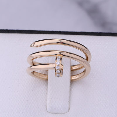 Quality B4211800 Nail Juste Un Clou Ring In 18k Yellow Gold Diamonds factory