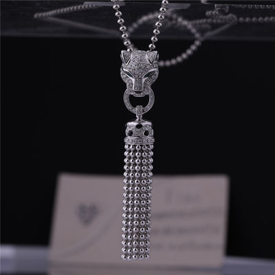 Quality PanthèRe De Cartier Necklace White Gold Black Lacquer Emeralds Onyx Diamonds factory