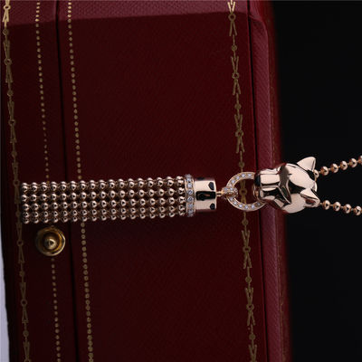 Quality 18K Gold De Cartier Necklace Yellow Black Lacquer Onyx Diamonds factory