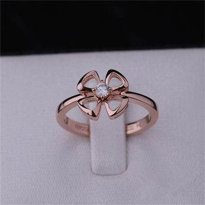Quality Roma Gold Brand Jewelry Fiorever 18 Karat Rose Gold Ring set with a central diamond REF 355305 factory
