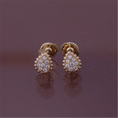 French Fine Serpent BohèMe XS Motif Ear Studs In Pink Gold Earrings JCO01362