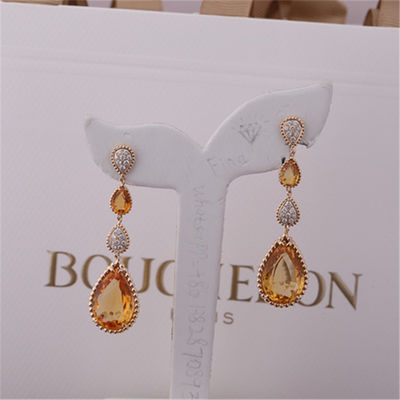 Quality 18K Yellow Gold Serpent Boheme 4 Motifs Earrings Citrine Pendant Earrings XS and L Motifs Ref JCO01279 factory