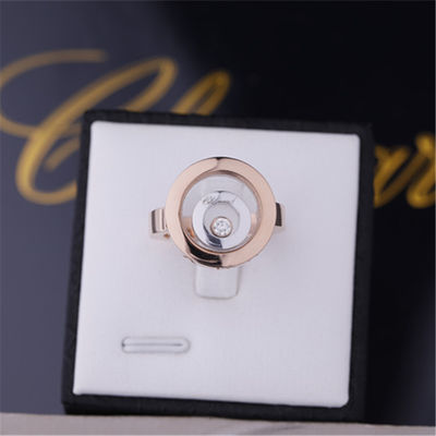 Quality Chopard Happy Spirit Ring In 18k Rose Gold White Gold With Diamond factory