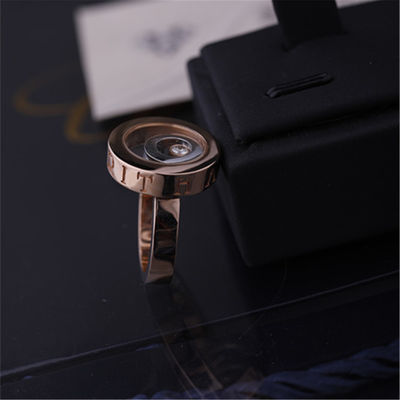 Quality Chopard Happy Spirit Ring In 18k Rose Gold White Gold With Diamond factory