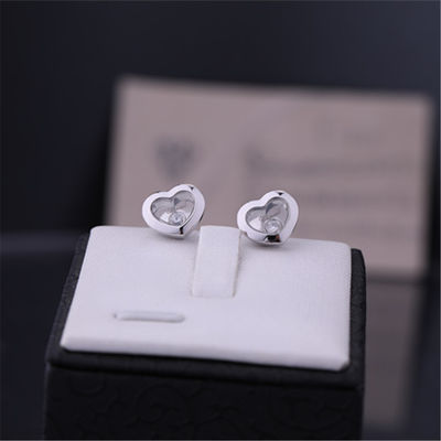 Quality Chopard Happy Diamonds Icons Earrings In 18 Karat Solid White Gold factory