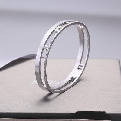 Quality Luxury Jewelry Move Romane Bangle White Gold Diamond Bracelet Luxury Jewelry For Women factory