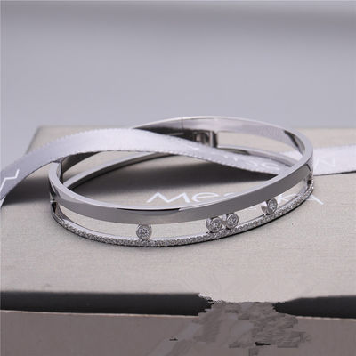 Quality Luxury Jewelry Move Romane Bangle White Gold Diamond Bracelet Luxury Jewelry For Women factory