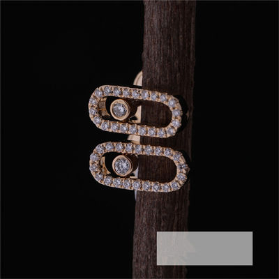 Quality Luxury Paris Jewelry For Women Luxury Jewelry 18K Yellow Gold Move Uno Diamond Earrings factory