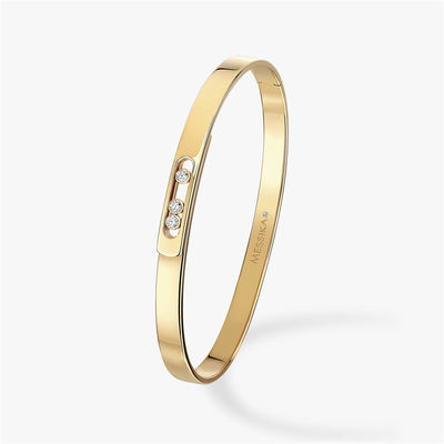 Quality 18K Yellow Gold Luxury Jewelry Move Noa Diamond Bangle Bracelet For Ladies factory