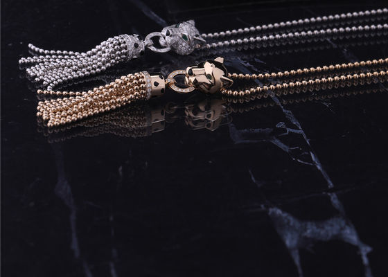 Quality PanthèRe De Cartier Necklace White Gold Black Lacquer Emeralds Onyx Diamonds factory