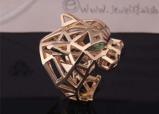 Quality PanthèRe De Cartier Ring Yellow Gold Tsavorite Garnets Onyx factory
