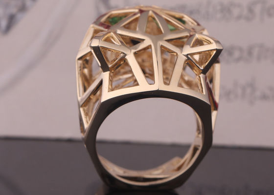 Quality PanthèRe De Cartier Ring Yellow Gold Tsavorite Garnets Onyx factory